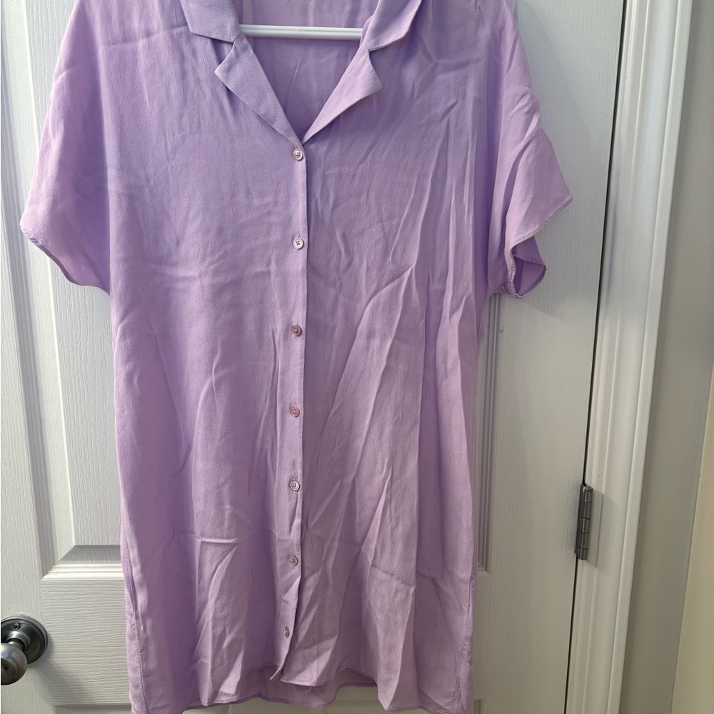 Wilfred Lavender Button-Up Dress